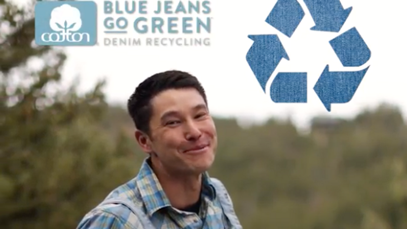 Cotton Blue Jeans Go-Green Earth Day